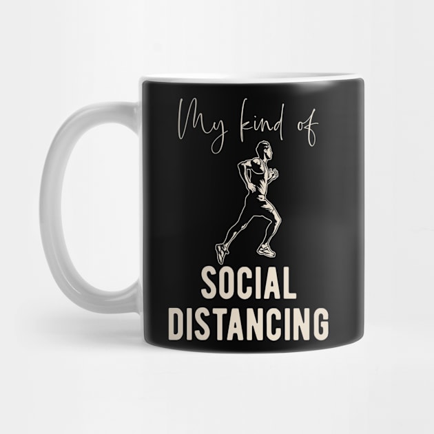 Jogging Fan - Social Distancing Saying by BlueTodyArt